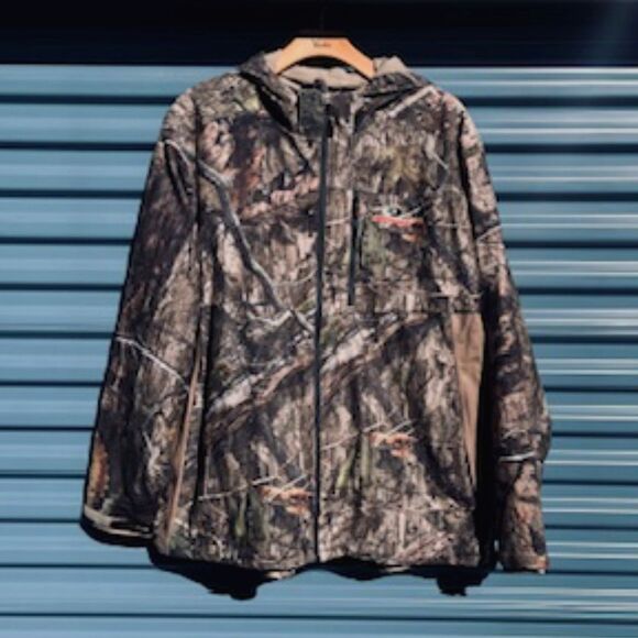 Camouflage Hunting Jacket . Size: 3XL {54-56} .. w/ Hoodie . Mossy Oak - Picture 1 of 5